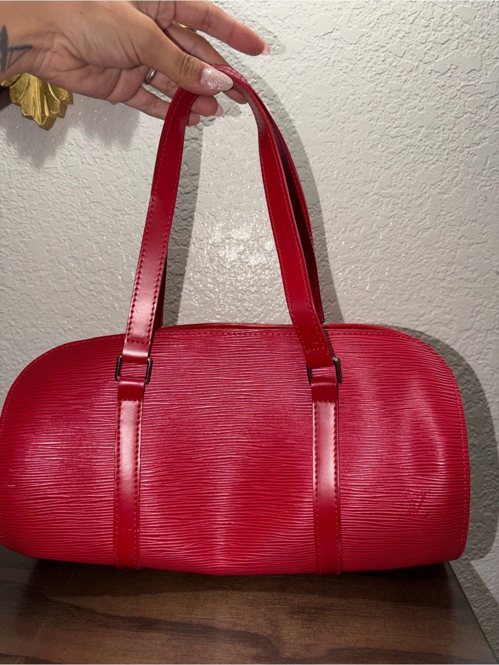 Louis Vuitton Red Epi Leather Shoulder Bag